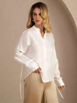 [Bianco] SilkSilky-IT Long Sleeve Blouse 003