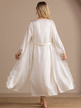 [Bianco] SilkSilky-IT 3/4 Sleeve Womens Robe 002