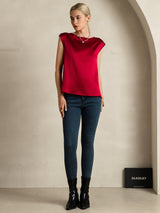 [Vino] SilkSilky-IT Cap Sleeve Round Neck Magliette donna 007
