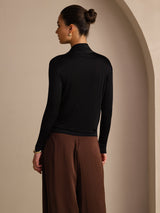 [Nero] SilkSilky-IT Long Sleeve Bluse 002