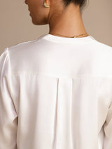 [Bianco] SilkSilky-IT Long Sleeve Blouse 005