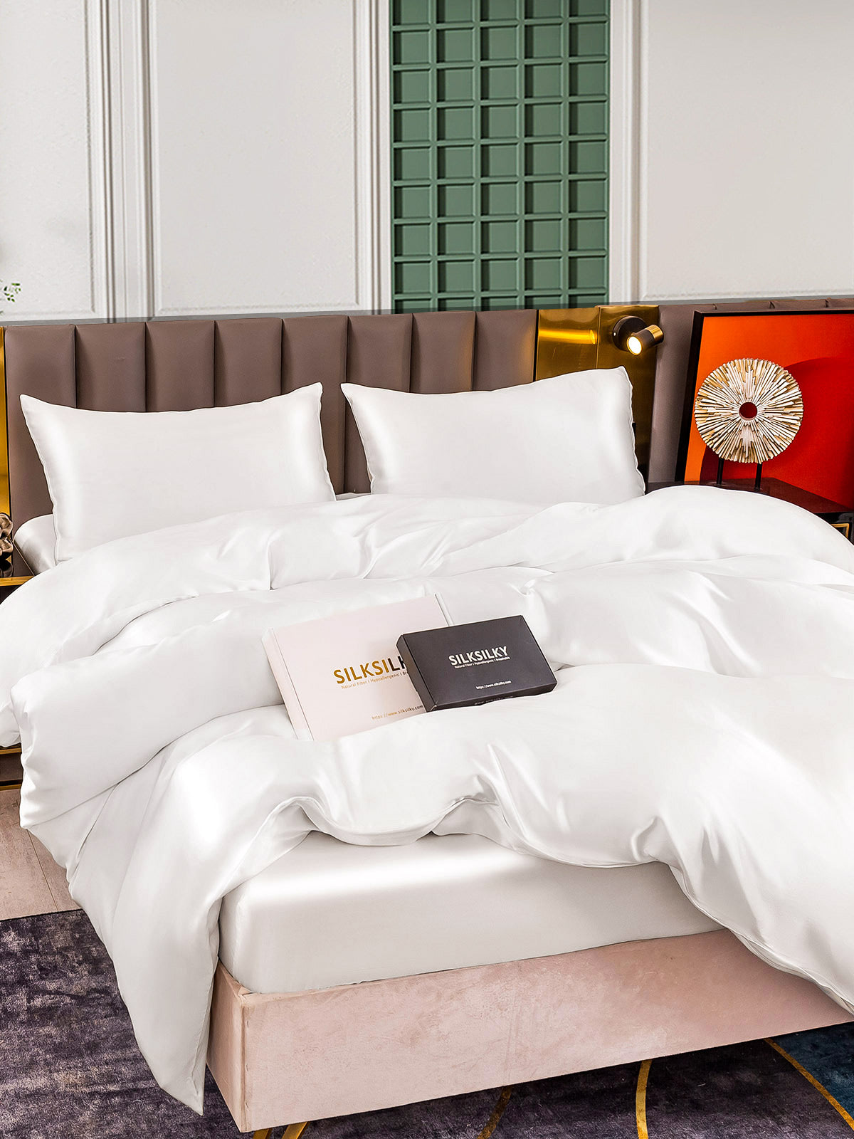 [Bianco] SilkSilky-IT 25Momme Seta pura Bedding Set 003