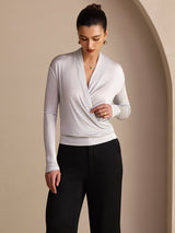 [Grigio] SilkSilky-IT Long Sleeve Bluse 004