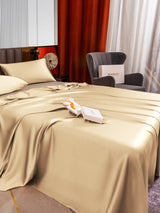 [Beige] SilkSilky-IT 22Momme Set di biancheria da letto 004