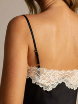 [Nero] SilkSilky-IT Sleeveless V Neck Set di Bretelle 005