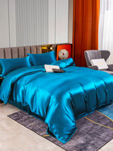 [Verde Acqua] SilkSilky-IT 22Momme Set di biancheria da letto 004
