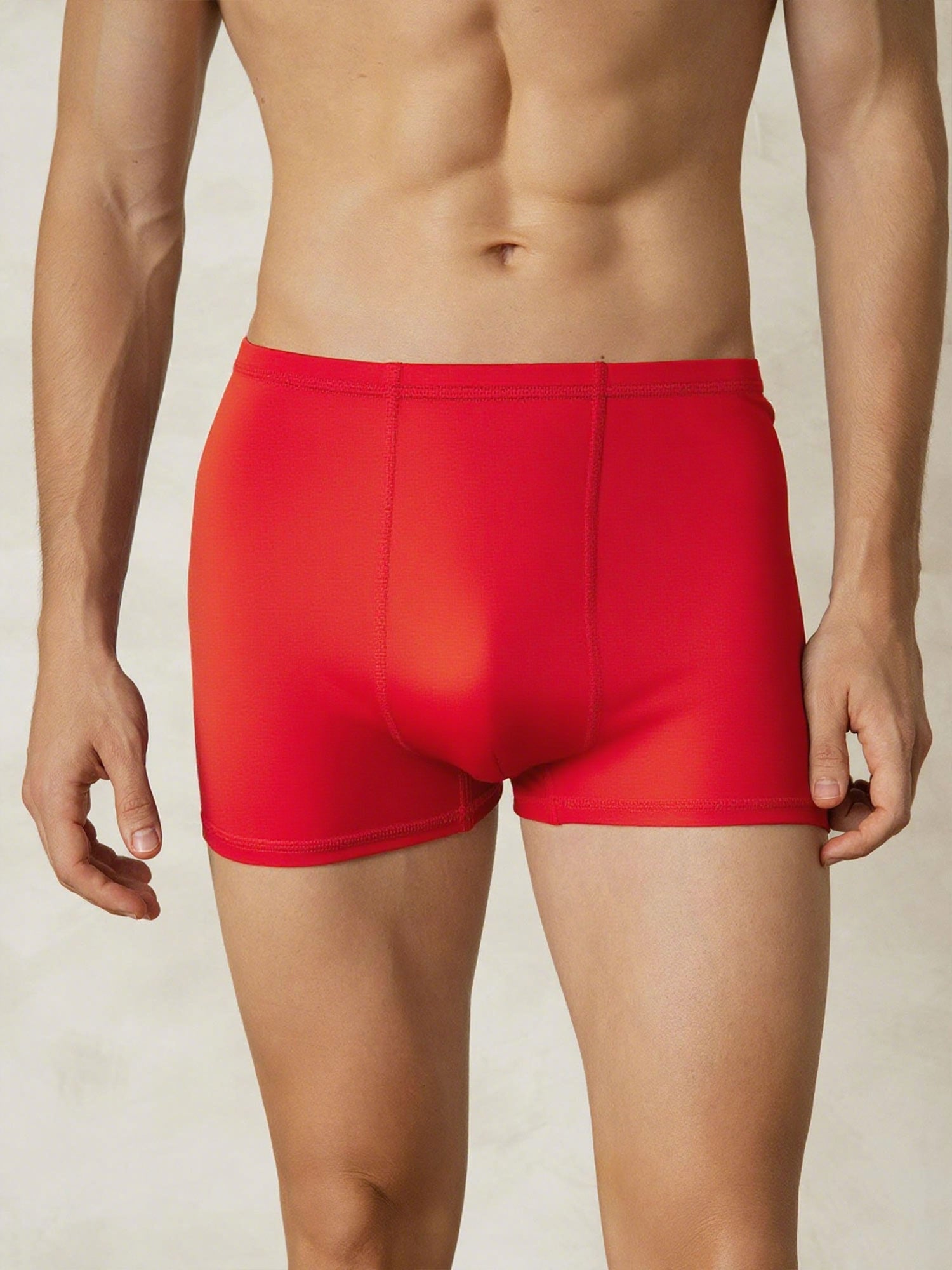 [Rosso] SilkSilky-IT Maglia di seta Mens Underwear 001