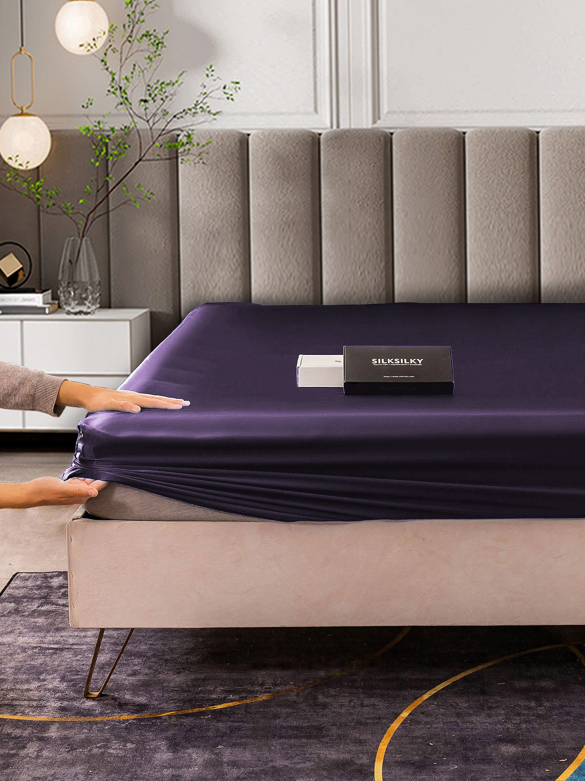[Viola Scuro] SilkSilky-IT 25Momme Seta pura Sheet 005