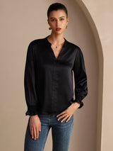 [Nero] SilkSilky-IT Long Sleeve Bluse 003