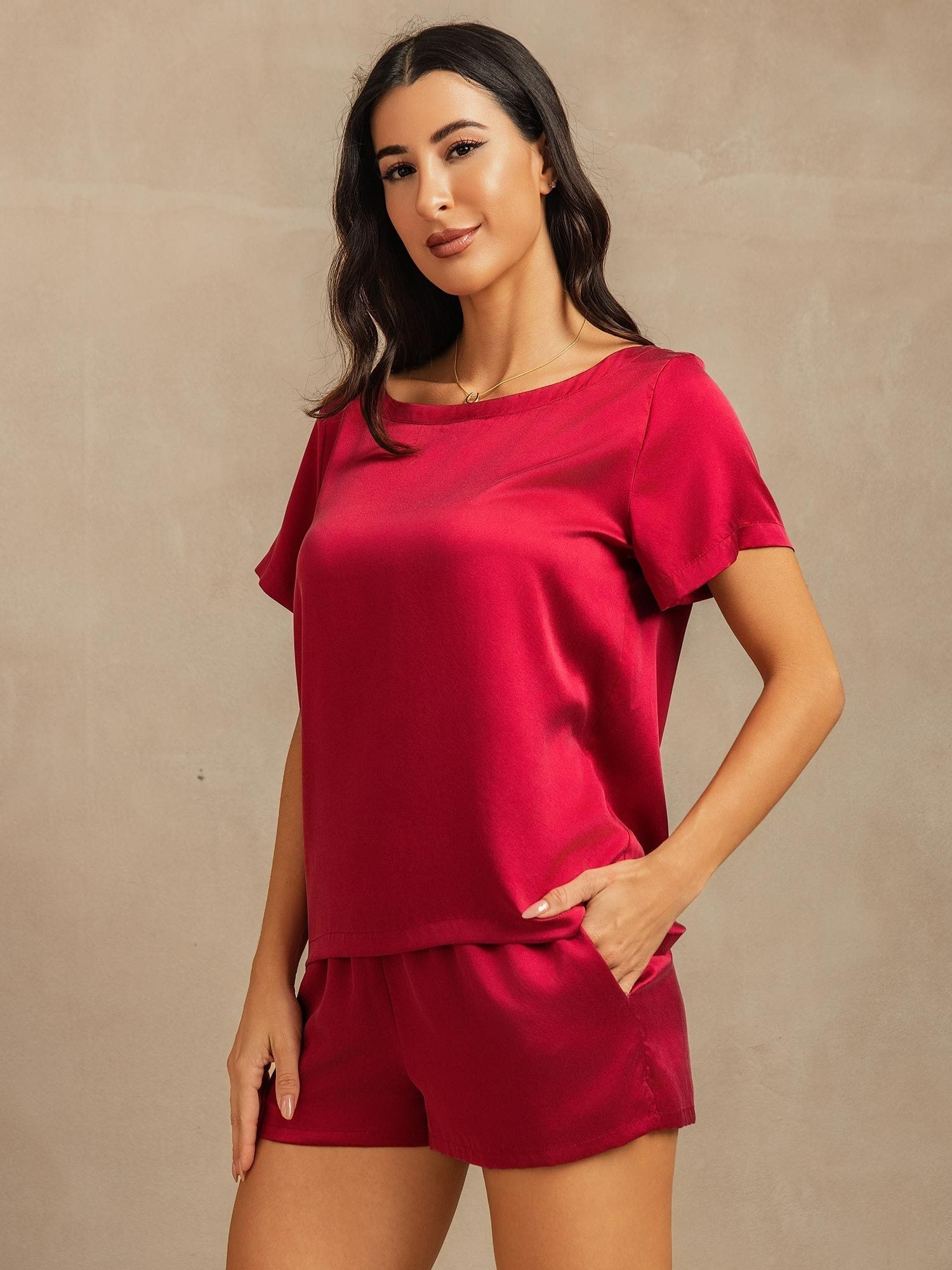 [Vino] SilkSilky-IT 19Momme Seta Womens Pajamas 003,