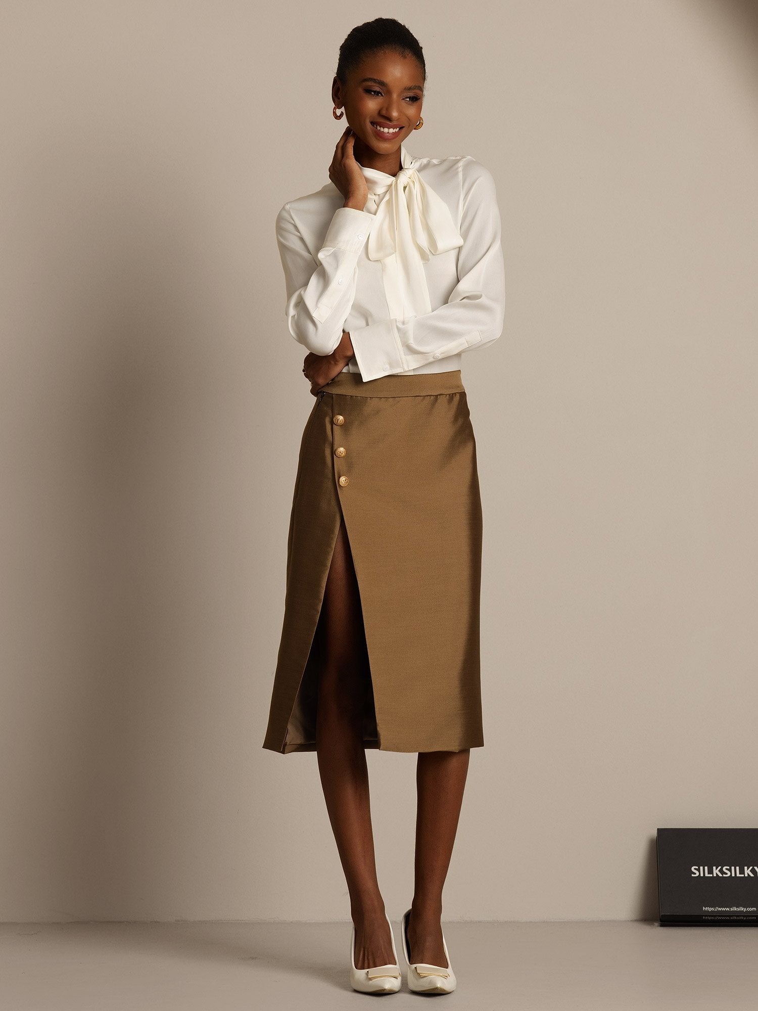 [Bronzo] SilkSilky-IT 32Momme Seta Skirt 007,