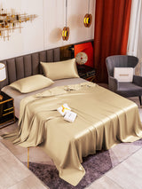 [Beige] SilkSilky-IT 19Momme Set di biancheria da letto 001