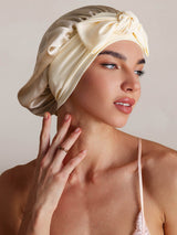 [Beige] SilkSilky-IT Cuffia di seta 001