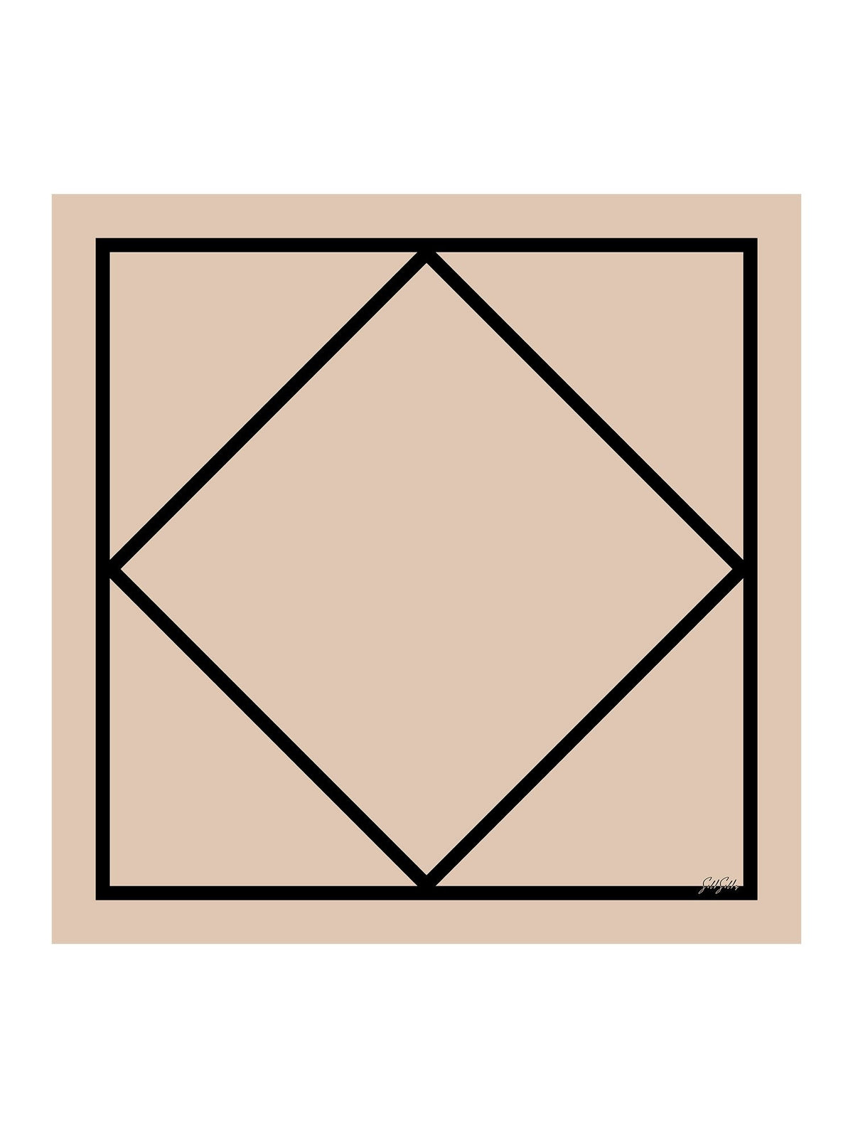 [Quadrato Beige] SilkSilky-IT Sciarpa 001