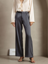 [Grigio Scuro] SilkSilky-IT 19Momme Seta Womens Pants 001,