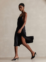 [Nero] SilkSilky-IT Sleeveless Vestiti da donna 003
