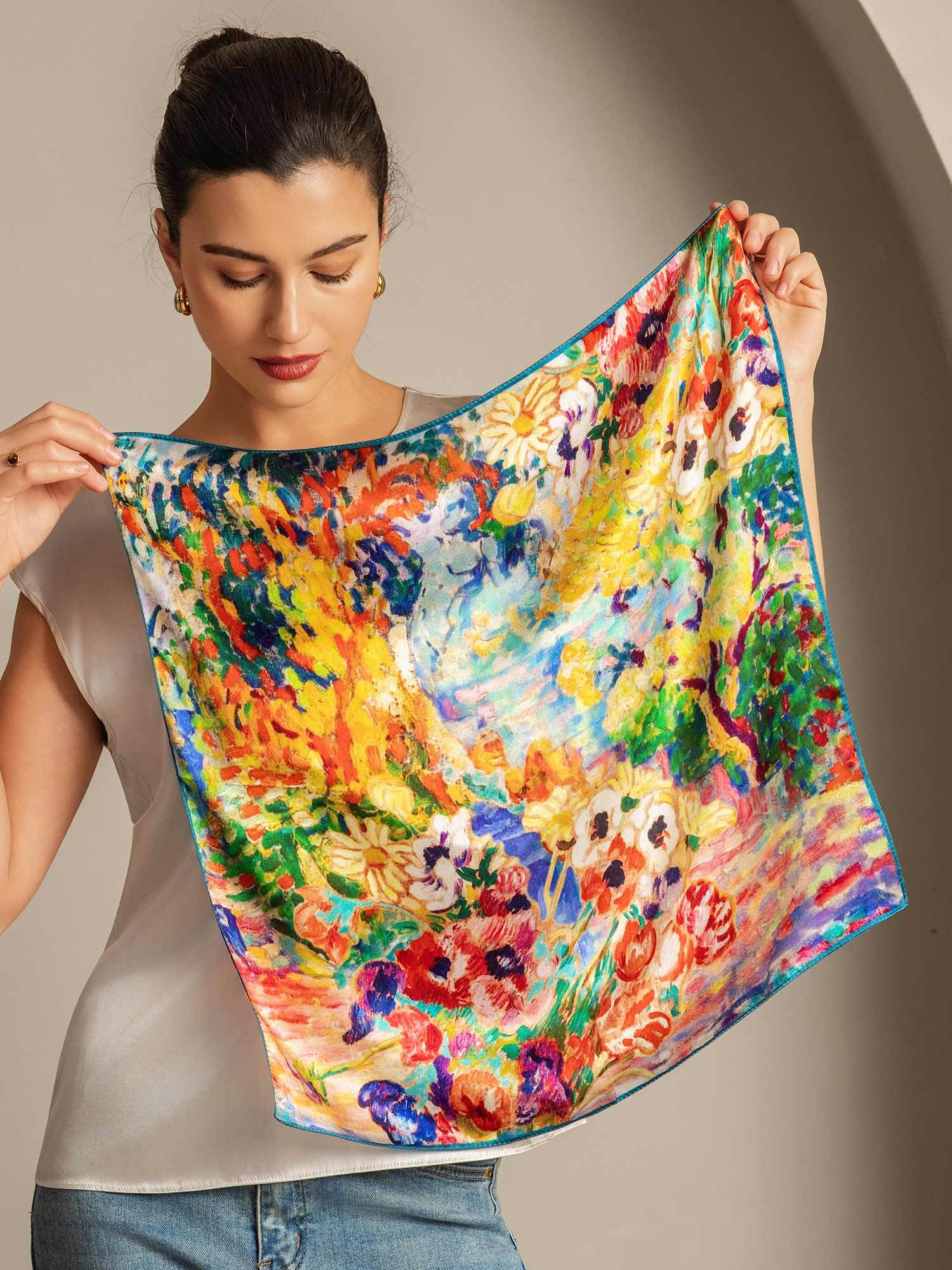[P096] SilkSilky-IT Seta pura Scarf 005