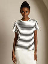 [RigheBianche] SilkSilky-IT Seta pura Womens T-Shirt 003