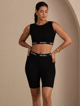 [Nero] SilkSilky-IT Sleeveless Crew Neck Women's Outfit Sets 003