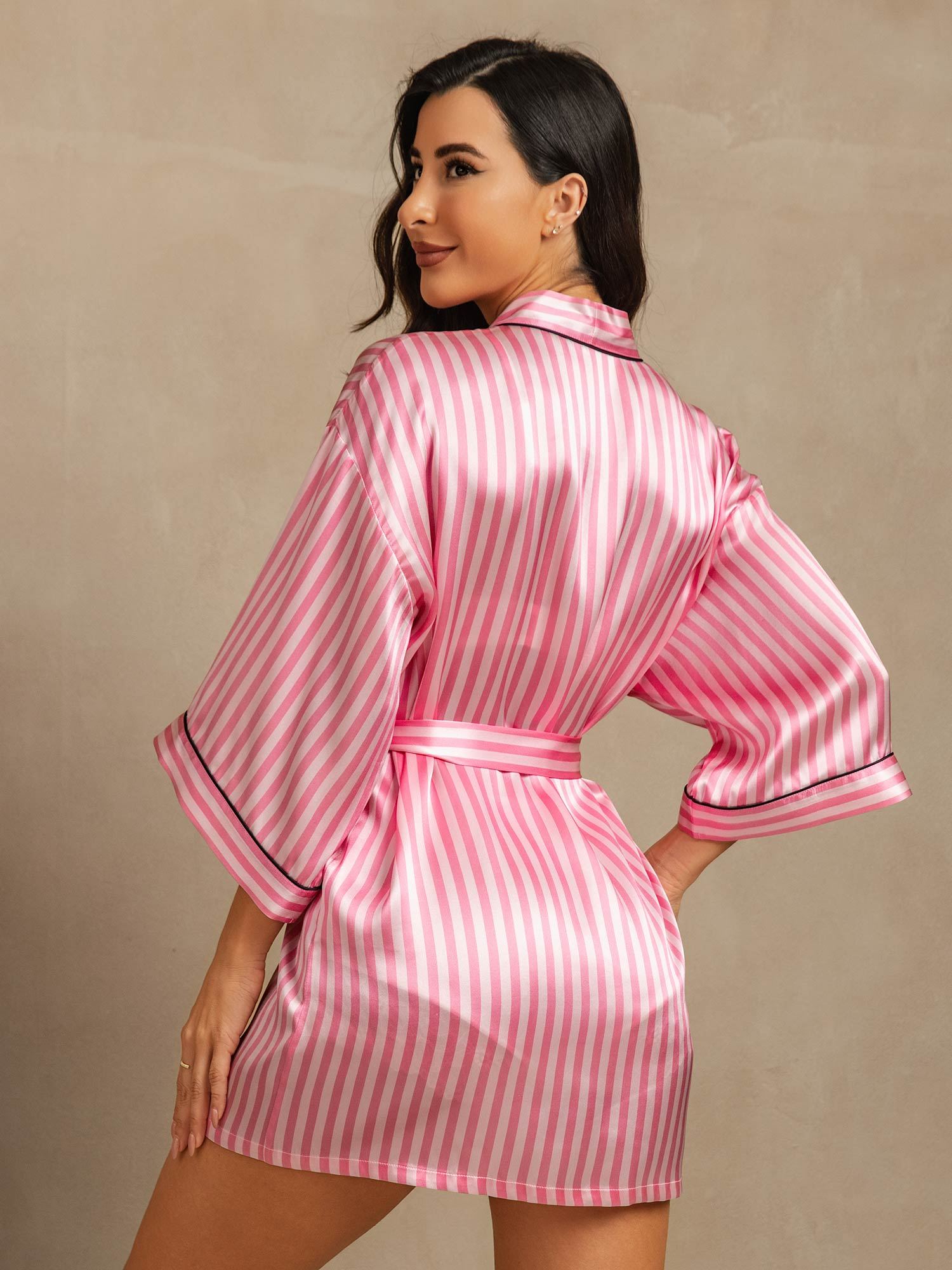 [Rosa] SilkSilky-IT Seta pura Womens Robe 002