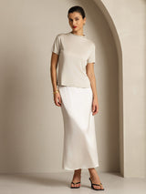 [Grigio] SilkSilky-IT Short Sleeve Magliette donna 009