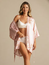 [Rosa] SilkSilky-IT 3/4 Sleeve Vestaglia da donna 005
