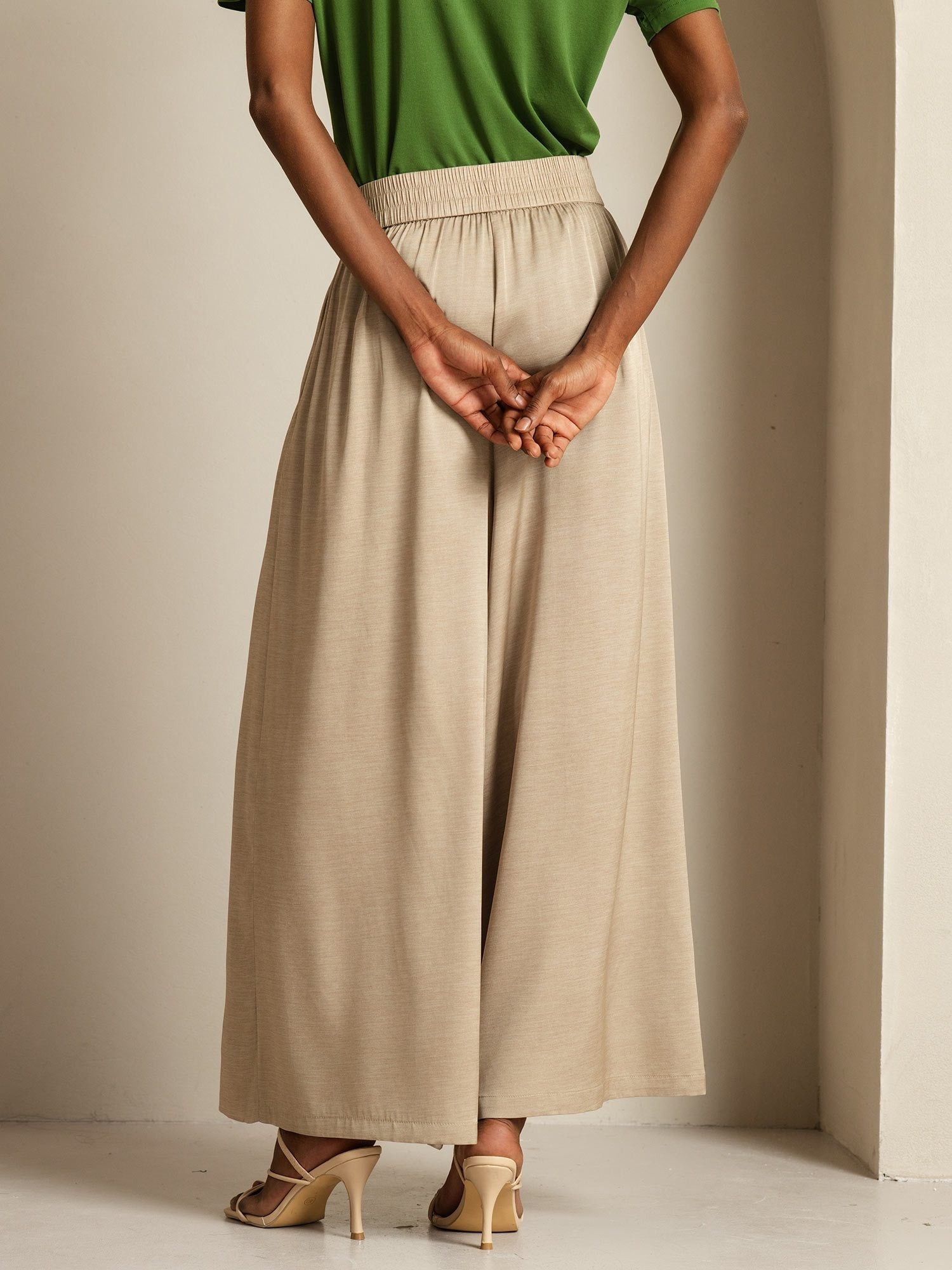 [Marrone Chiaro] SilkSilky-IT 19Momme Seta Womens Pants 002,