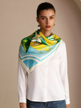 [Limone Blu] SilkSilky-IT Scarf 003