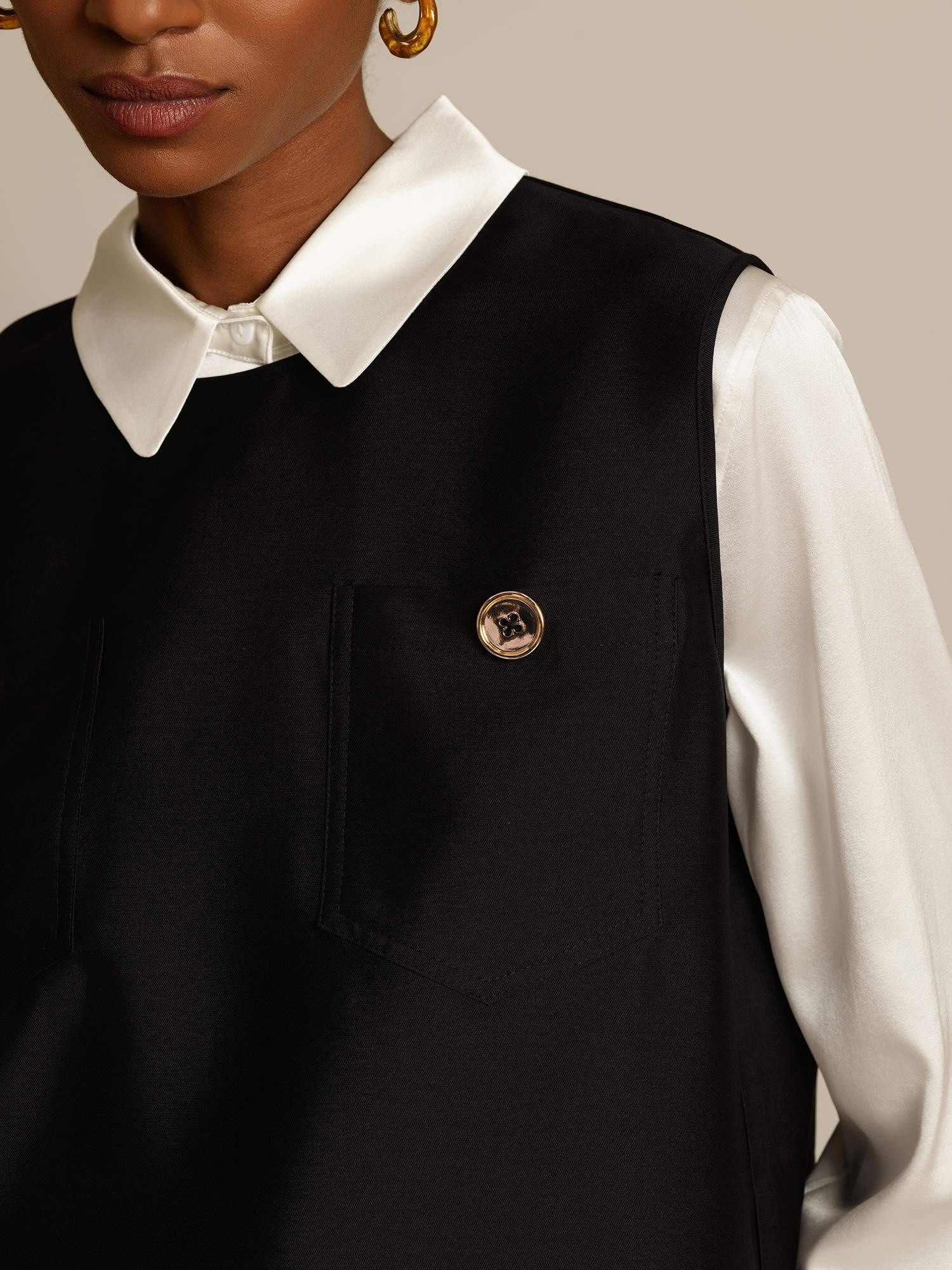 [Nero] SilkSilky-IT 32Momme Seta Womens Vest 004,