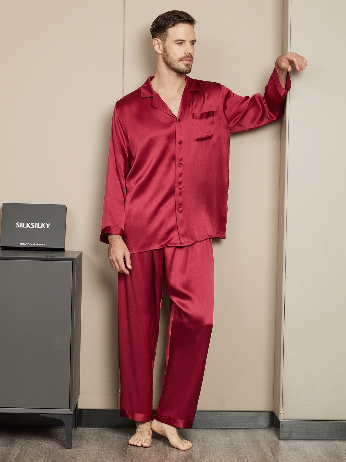 [Vino] SilkSilky-IT Seta pura Mens Pajamas 004