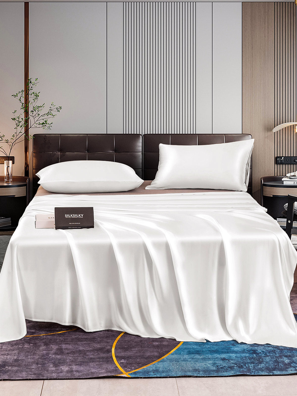 [Bianco] SilkSilky-IT 22Momme Seta pura Bedding Set 001
