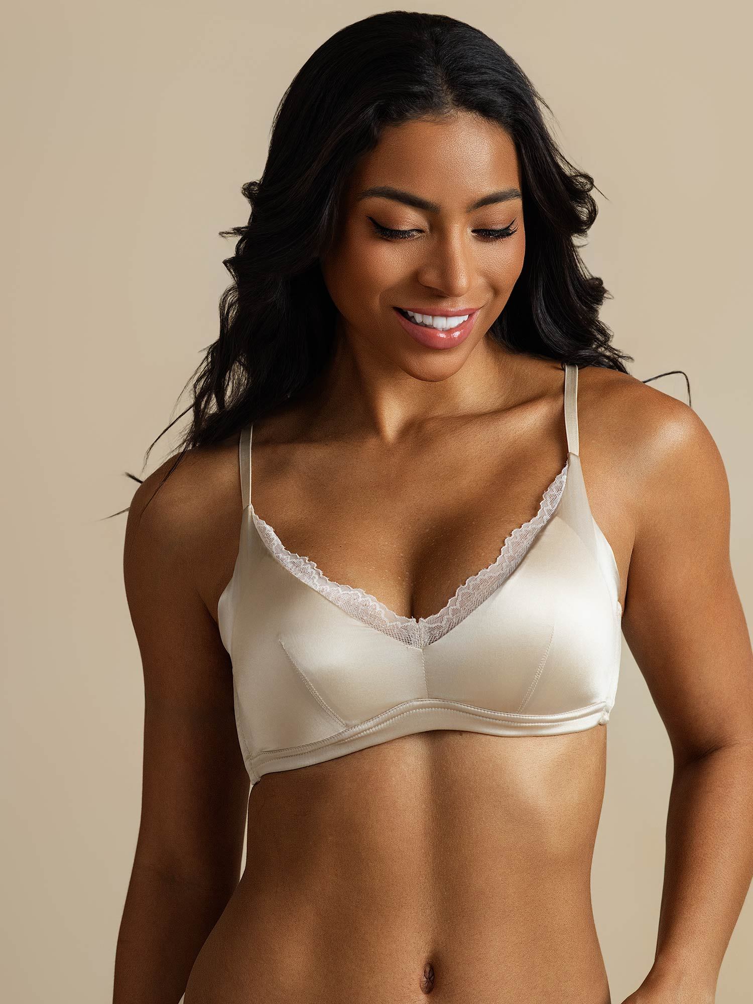 [Champagne] SilkSilky-IT Seta pura Bra 008,