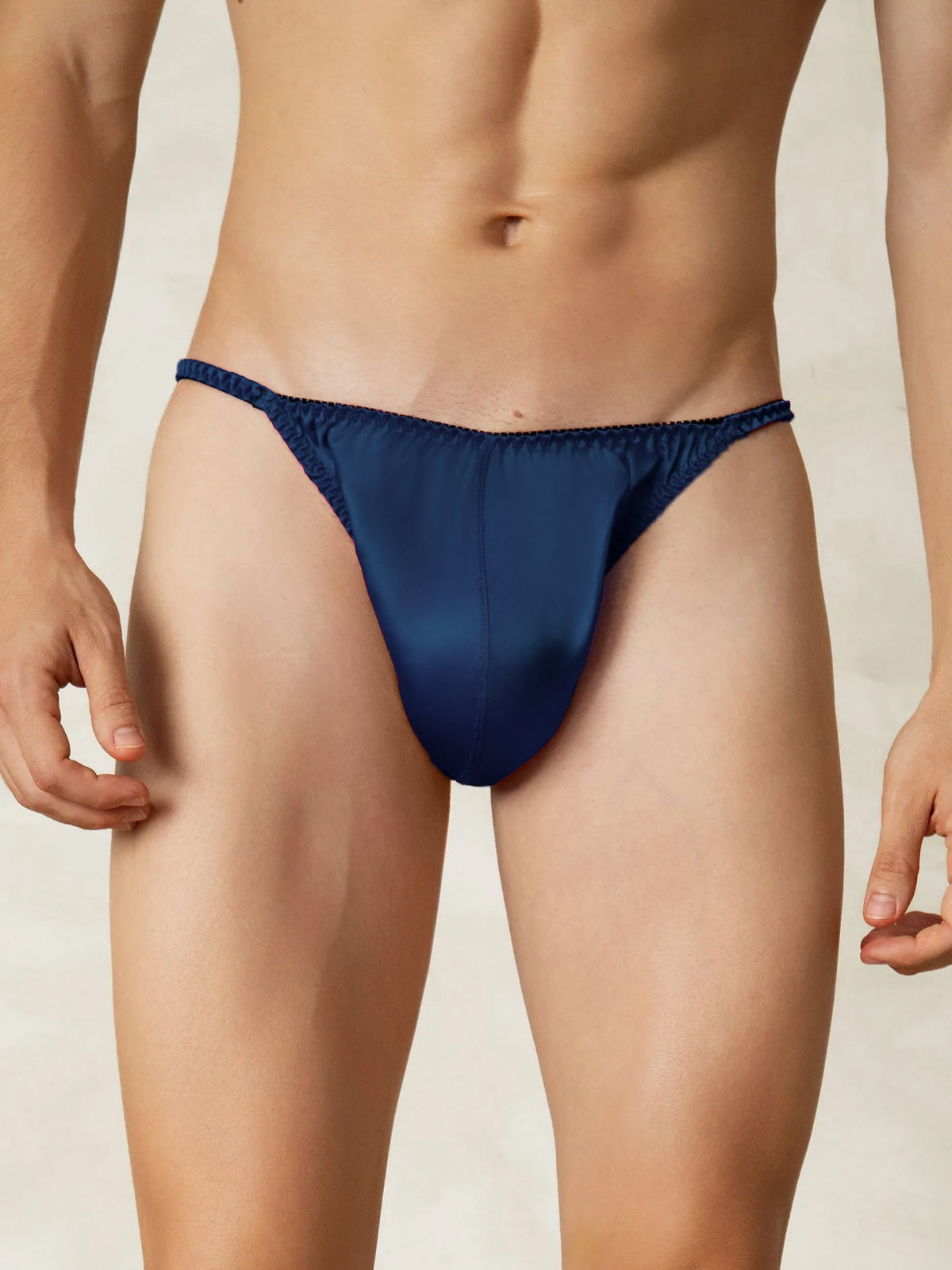 [Blu Scuro] SilkSilky-IT Seta pura Mens Underwear 003,