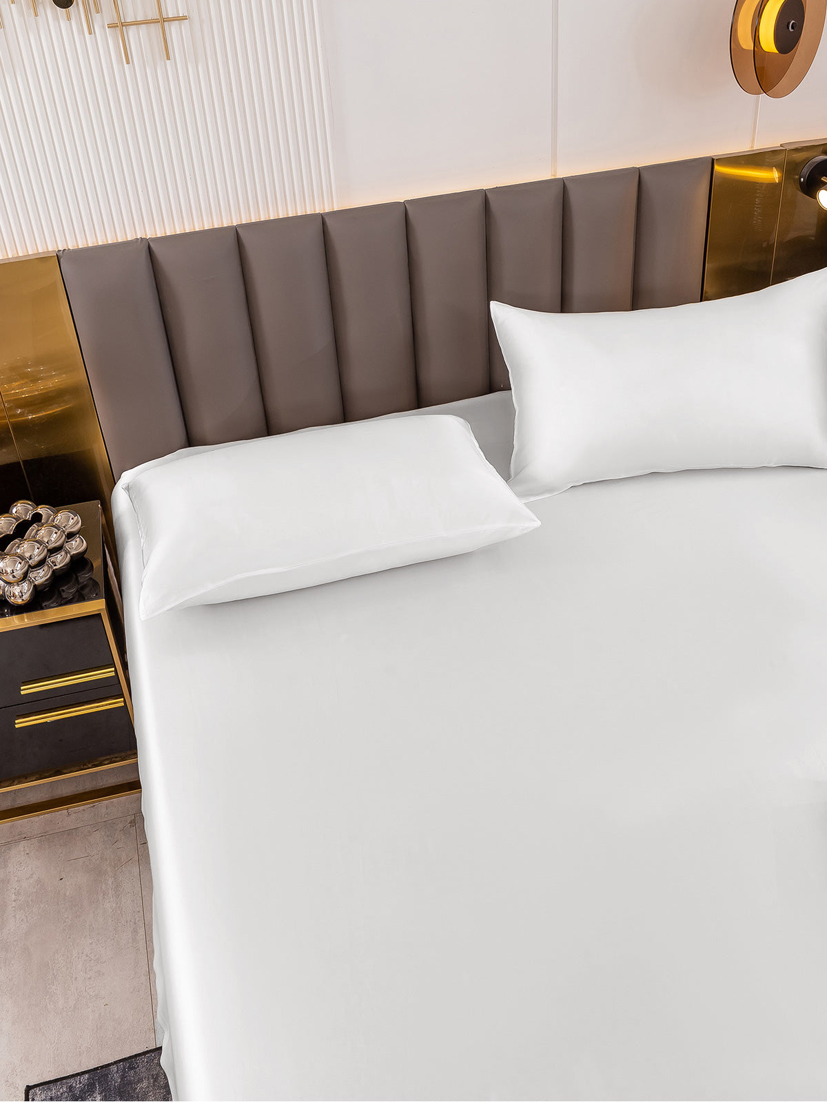 [Bianco] SilkSilky-IT 19Momme Seta pura Bedding Set 005