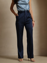 [Blu Scuro] SilkSilky-IT 19Momme Seta Womens Pants 001