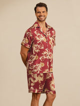 [Drago Vino] SilkSilky-IT Short Sleeve Lapel Collar Pigiami da uomo 002