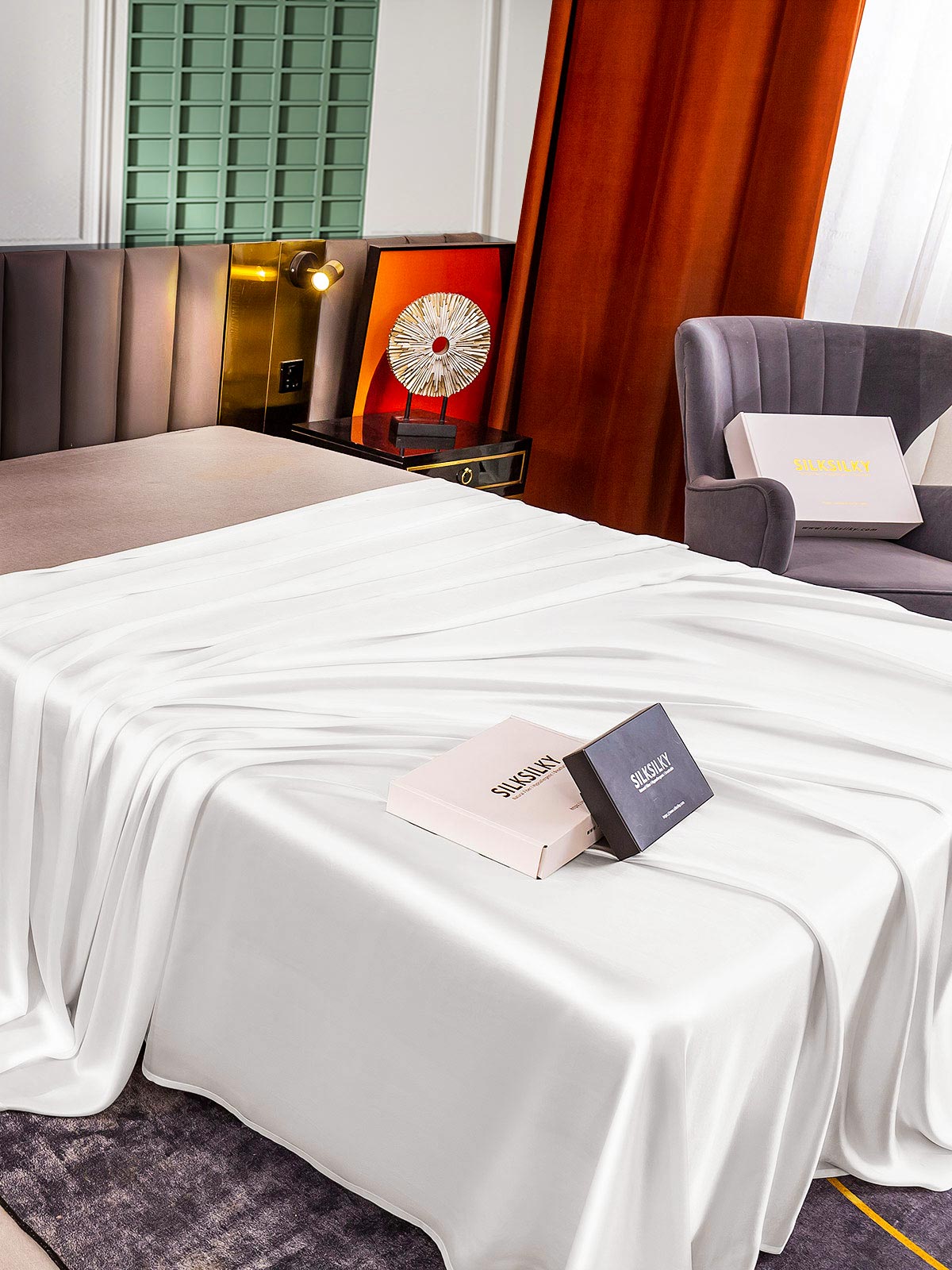 [Bianco] SilkSilky-IT 25Momme Seta pura Sheet 003
