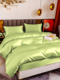 SilkSilky IT 19Momme Seta pura Bedding Set MentaVerde 001