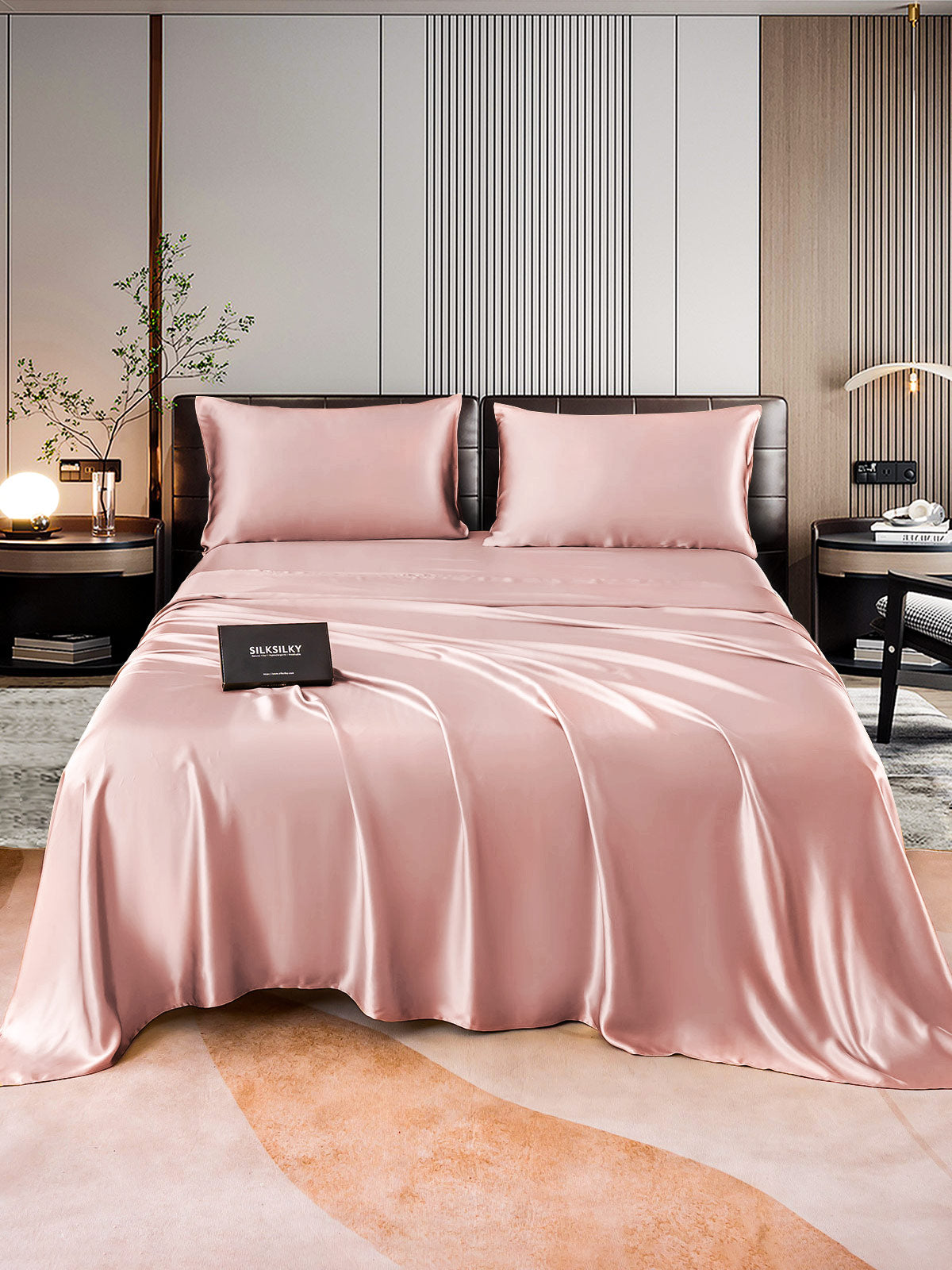 [Malva Pallido] SilkSilky-IT 22Momme Seta pura Bedding Set 001