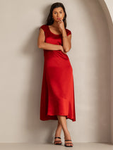 [Vino] SilkSilky-IT Cap Sleeve Vestiti da donna 003