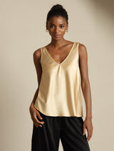 [Champagne] SilkSilky-IT Sleeveless V Neck Cami 004