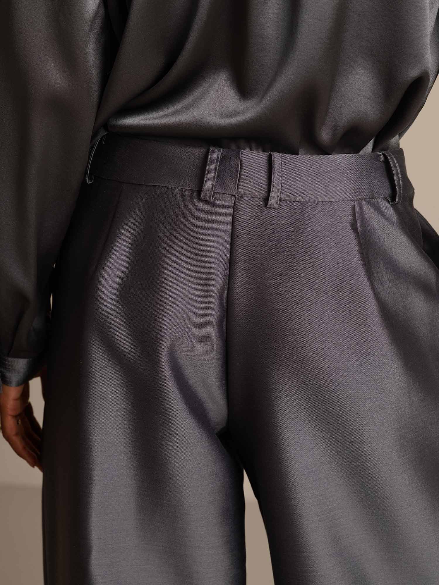 [Grigio] SilkSilky-IT 32Momme Seta Womens Pants 005,