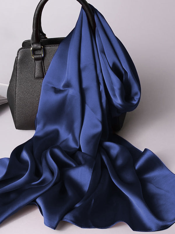 SilkSilky-IT Seta pura Scarf BluScuro 005
