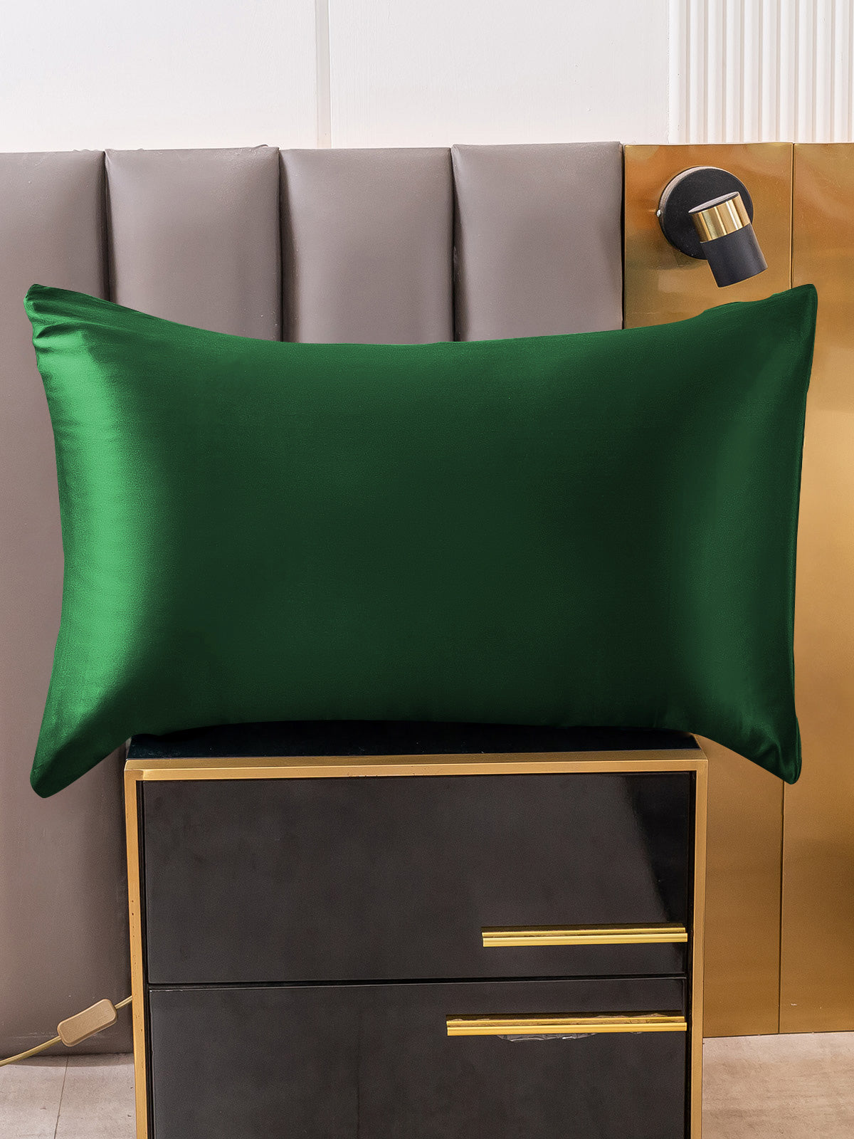 [Verde Scuro] SilkSilky-IT 22Momme Seta pura Pillowcase 001