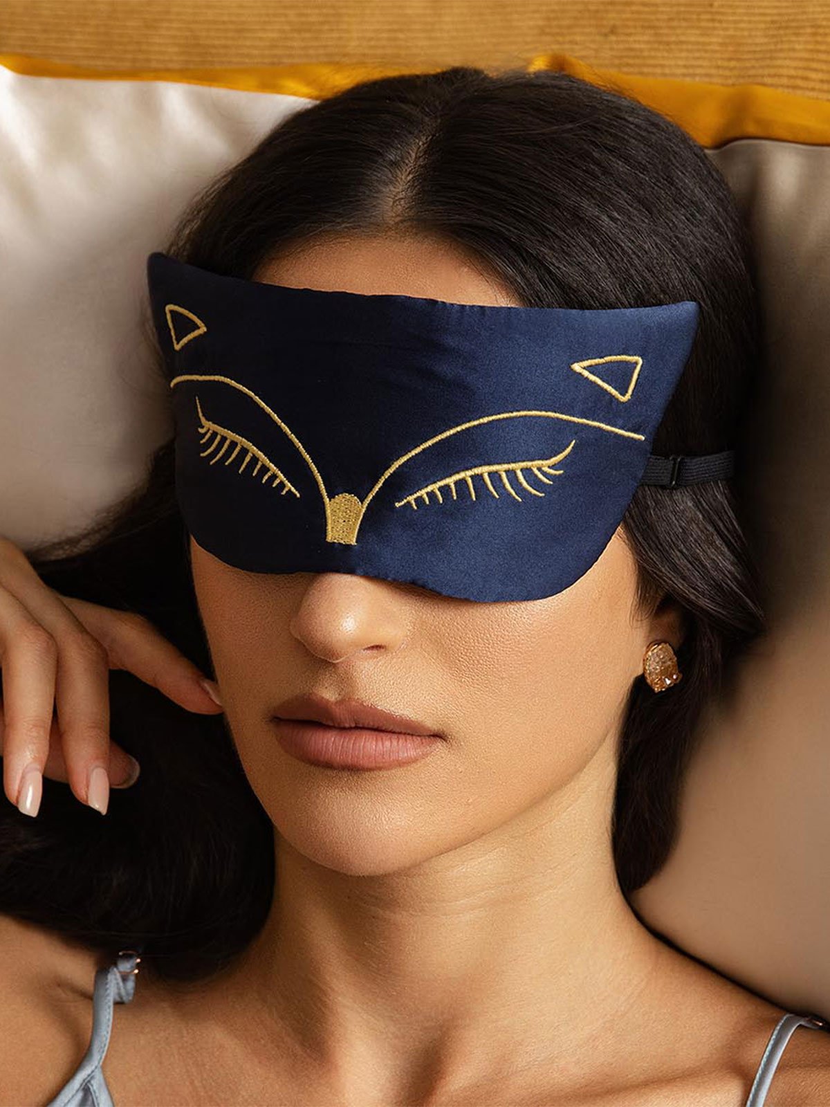 [Blu Scuro] SilkSilky-IT Seta pura Eye Mask 004