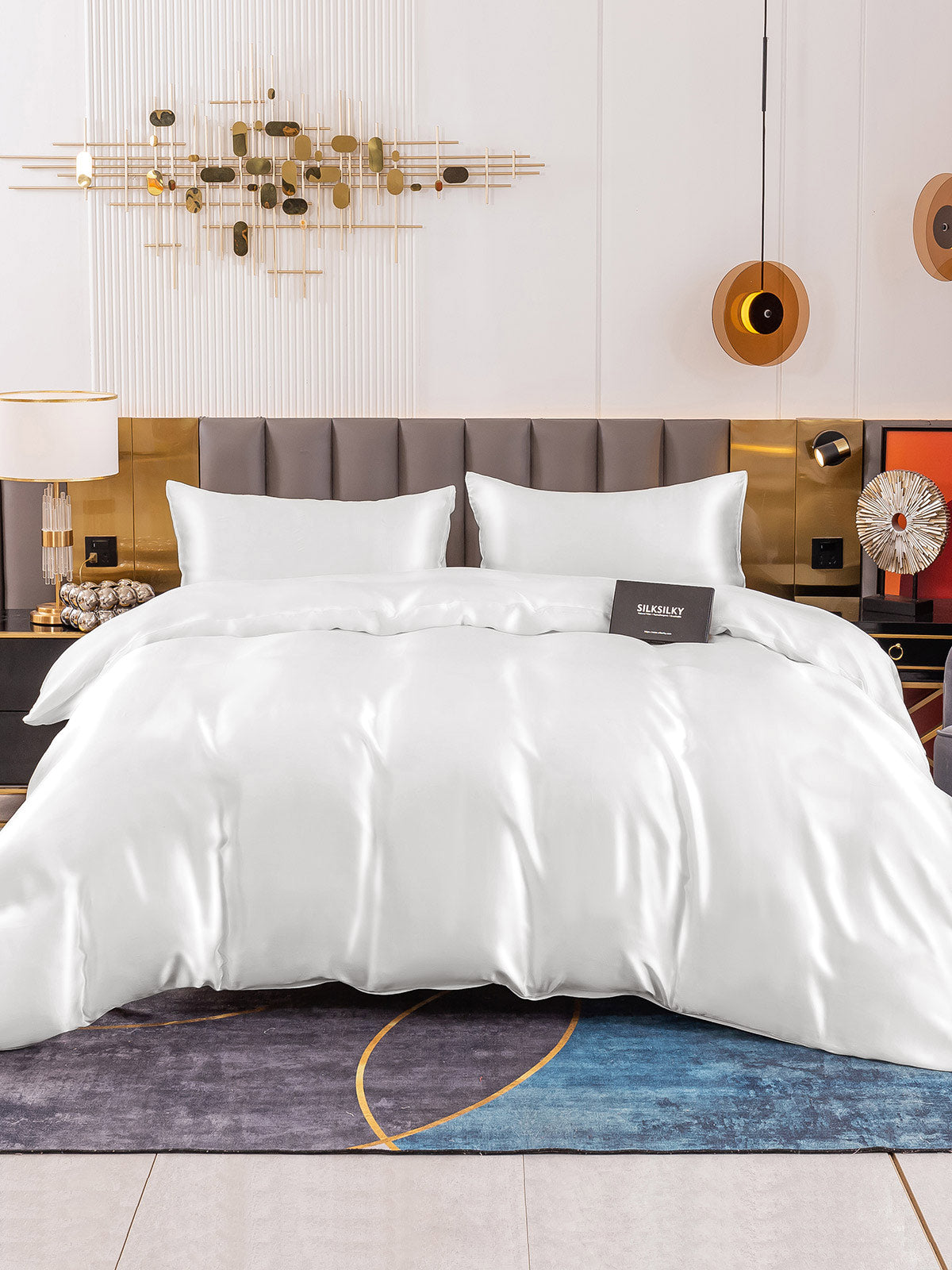 [Bianco] SilkSilky-IT 19Momme Seta pura Bedding Set 002