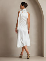 [Bianco] SilkSilky-IT Sleeveless Halter Vestiti da donna 002