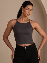 [Grigio] SilkSilky-IT Sleeveless Crew Neck Cami 003