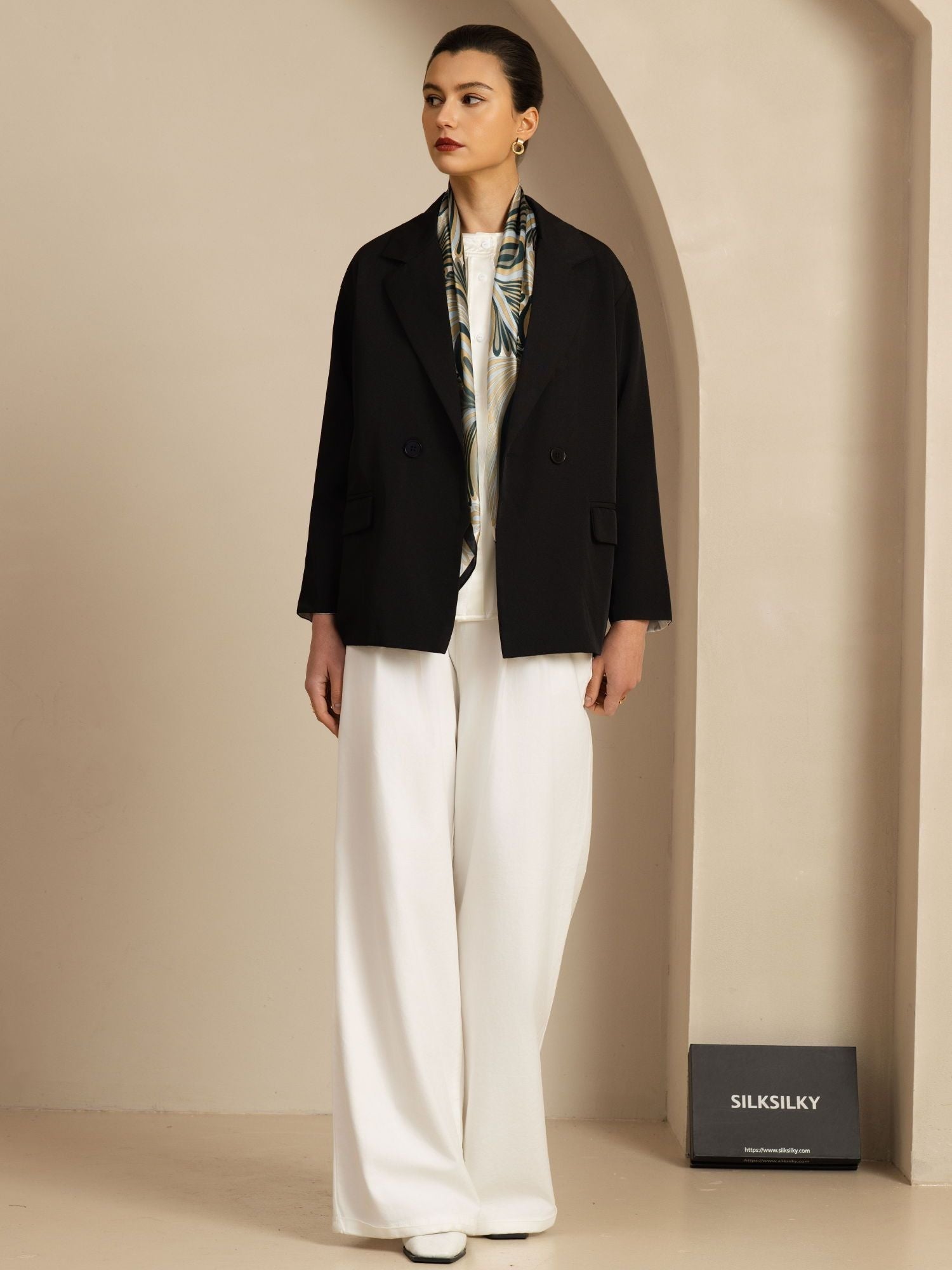 [P110] SilkSilky-IT Pure Silk Scarf 004