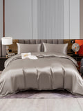 SilkSilky IT 22Momme Seta pura Bedding Set Grigio 001